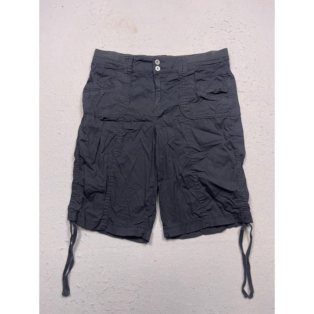 Khakis & Co Cargo Shorts Cotton Blend Black‎ 8 Womens
